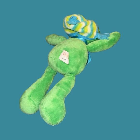 Gund Frog Striped Toboggan Scarf Hat Plush Stuffed Animal P7 - Picture 2 of 7